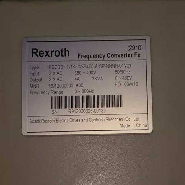 REXROTH VFC FECG01.2-1K50-3P400-A-SP-NNNN-01V01 - Image 2